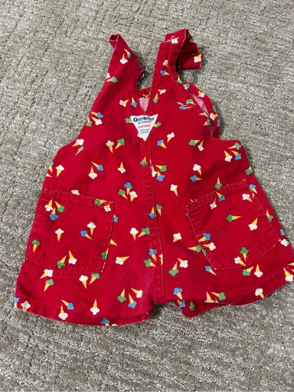 OshKosh B'gosh Bright Red overalls